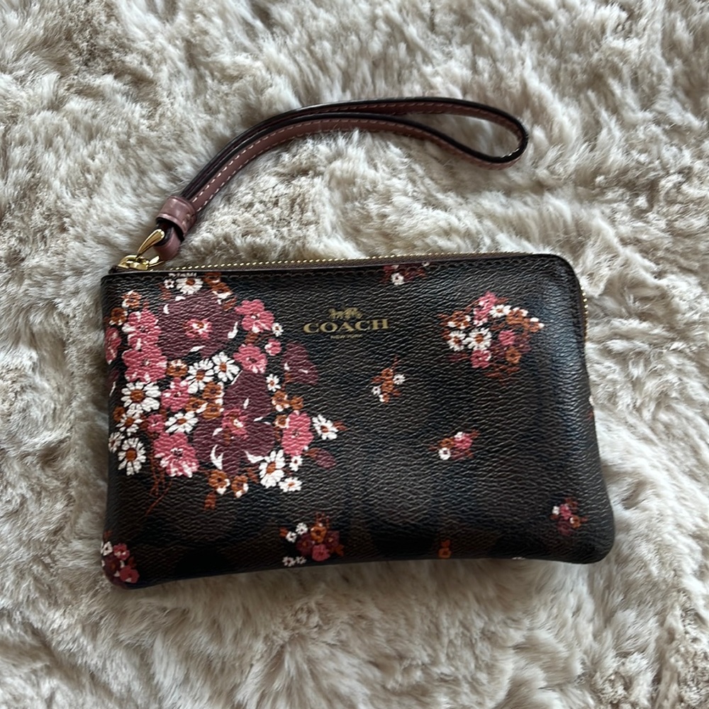 Floral Coach Coin Purse